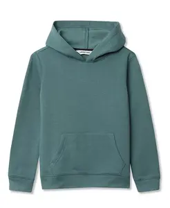 Флисовая толстовка с капюшоном для девочек Lands' End, зеленый