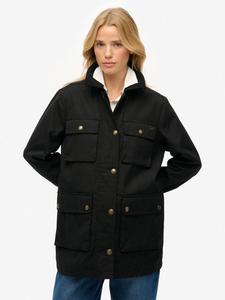 Укороченная куртка slim fit с восковым покрытием Superdry, Black