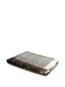 Плетеный плед в клетку Missoni Home, черный