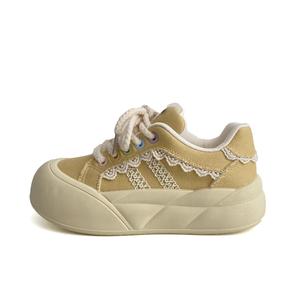 Женские низкие кеды из холста City camel, желтый