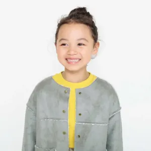 Двусторонняя куртка Boa из замши с плетением "боа" Branshes, цвет Light Gray