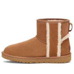 Угги (WMNS) UGG Classic Mini Shearling Logo 'Chestnut'