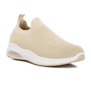Женские вязаные слипоны Jafna London Rag, Beige