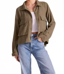 Куртка-свинг с карманами, цвет песто Bobi