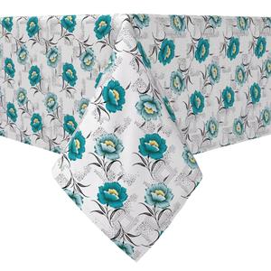 Квадратная скатерть, 100% хлопок, 60х60 дюймов, винтажный цветочный узор с узорами