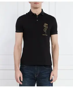 Футболка поло Slim fit Armani Exchange, черный