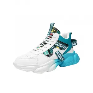 Beerus Дышащие кроссовки среднего размера, увеличивающие рост, мужские, синие, белые