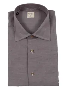 Рубашка из хлопка оксфорд Mazzarelli, коричневый