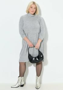 Платье Ulla Popken A-LINIE STEHKRAGEN LANGARM, Pale Mottled Grey/Mottled Light Grey