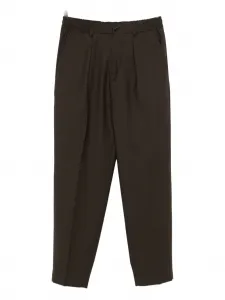 Плиссированные брюки с эластичным поясом Be Able, коричневый