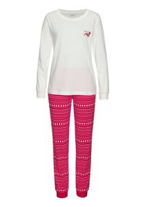 Пижама LASCANA Pajama, цвет bright red/White