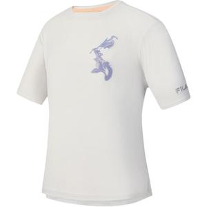 Футболка с вырезом под плечо CYCLING SS25 женская Light Mist Gray GY FILA, серый