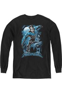 Футболка с длинным рукавом для подростков "Бэтмен взрослеет" Gildan, черный