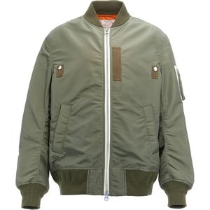 Замковая куртка-бомбер Sacai, зеленый