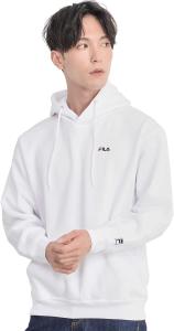 Мужская толстовка FILA, худи, мягкая подкладка, длинные рукава, повседневная, свободный крой, с капюшоном, унисекс, брендовая, подходит как для мужчин, так и для женщин, белый