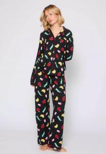 Пижамный комплект Loungeable NEW YORK PRINT TRADITIONAL SET, Black