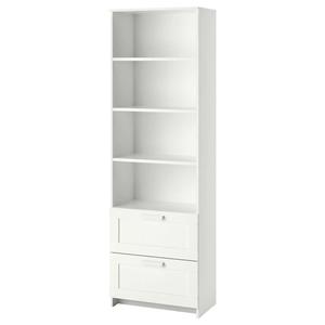 Книжный шкаф BRIMNES IKEA, 60x190 см, белый