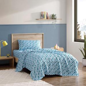 Комплект постельного белья Eddie Bauer Kids - Queen, устойчивое к пятнам, с подходящей(ими) наволочкой(ами), очень мягкий, идеально подходит для детской комнаты мальчика (синий Little Rider, размер Queen), Little Rider