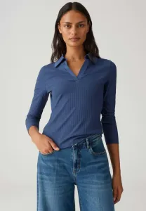 Приталенная ребристая рубашка-поло Opus, Soft Ink