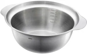 Чаша GEFU "PREMIO", 1 шт., изготовлена ​​из нержавеющей стали 18/10, с эргономичными ручками для безопасного обращения Ø 23 см, цвет Silber