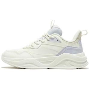 Женские противоскользящие износостойкие повседневные кеды бело-фиолетовые 361°