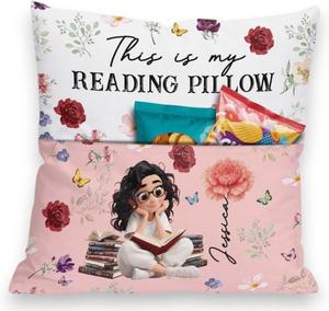 Monosky Подушка для чтения Monosky с карманом и возможностью персонализации