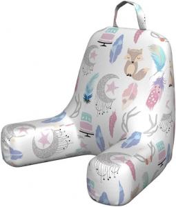 Наволочка для подушки для чтения Lunarable Fox, украшенная сплошным орнаментом в виде луны, ловца снов, перьев, рогов и праздничных тортов, мягкая набивная наволочка для кровати, маленький размер, разноцветная., Multicolor