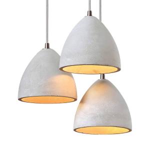 Подвесной светильник SalesFeverВ Pebas I, бетон/сталь - 3-пламенный