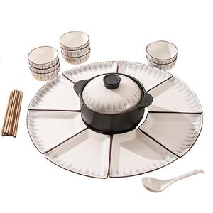 Ceramic Plate Combination KAWASIMAYA, синий