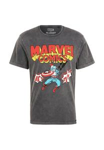 Футболка Marvel Comics Капитан Америка Япония с крутым принтом Капитана Америки Re:Covered, серый