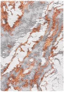 Ковер SAFAVIEH, 275 x 366 см, Horizon Shag Collection, Grey & Rust, современный абстрактный дизайн, не линяет и прост в уходе, идеален для помещений с высокой проходимостью в гостиной, спальне (HZN890P)