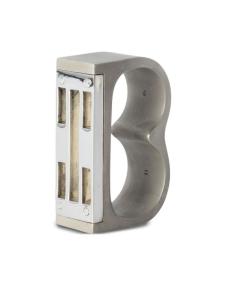 Кольцо Plate Double Sugarmans Punchout Parts of Four, серебряный