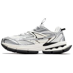 ANTA SNEAKERVERSE Износостойкие дышащие низкие повседневные туфли женские, белые, серебристые