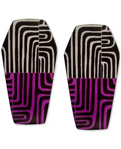 Серьги-Гвоздики с геометрическими камнями Swanky Designs, brown