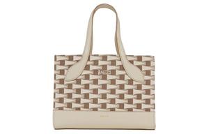 BALLY Кожаная сумка тоут Шоппер Клатч Плечевая Сумка через плечо Женская серая и бежевая