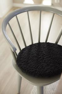 Подушка на сиденье тедди 2р Svanefors, диаметр 38 см, черный