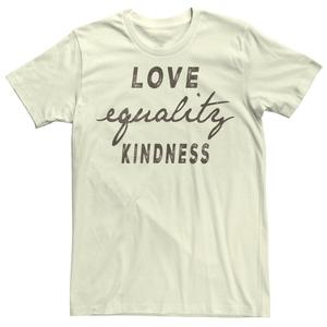 Мужская футболка Fifth Sun Love Equality Kindness Stack с текстом Licensed Character