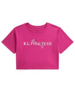 Детская футболка свободного кроя с графическим принтом, размеры 2T-6X Polo Ralph Lauren, College Pink