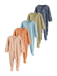 Пижама Next, сапфировый/светло-голубой/оливковый/светло-оранжевый