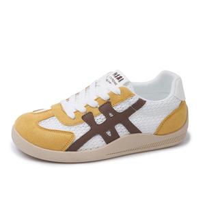 SUPEREDGE Женские противоскользящие дышащие легкие низкие кеды в желто-коричневом цвете, цвет Yellow Brown