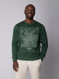 Толстовка wat? Apparel City maps Berlin Landkarte, цвет bottle green