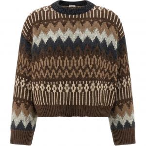 Свитер с длинным рукавом Brunello Cucinelli, коричневый