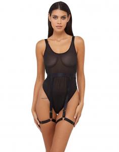 Боди на толстых бретелях Dolly черного цвета Wolf & Whistle