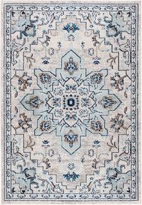 Ковер SAFAVIEH, 67 x 122 см, Madison Collection, Ivory & Light Blue, медальонный состаренный дизайн, не линяет и прост в уходе, идеален для помещений с высокой проходимостью: прихожая, гостиная, спальня (MAD473D)