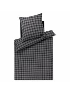 Постельное белье Soft Checks 45000 09 фланель антрацит JOOP!, 135x200 см (80x80 см)