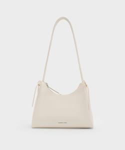 Сумка-хобо Hazel Bow Charles & Keith, цвет Cream