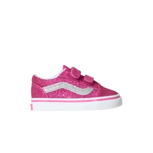 Кроссовки Vans Old Skool V Toddler, Glitter Raspberry Rose Pink