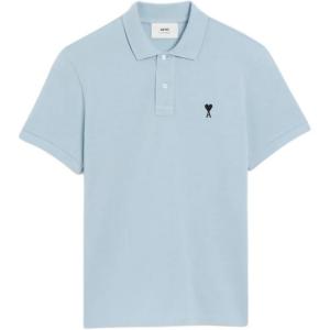 Ami Paris Ami De Coeur поло из хлопка AMIPARIS, синий