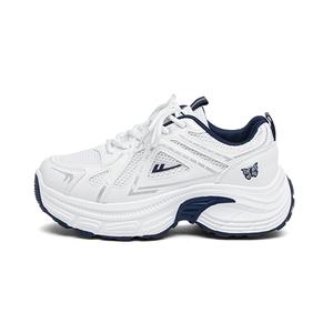 WARRIOR Кроссовки для бега с низким верхом, противоскользящие, износостойкие, женские, белые, темно-синие