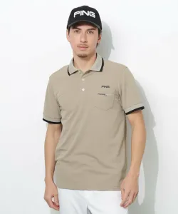 Рубашка-поло Snaptex с коротким рукавом и подкладкой NATIVE (мужская) Ping Apparel, цвет Beige